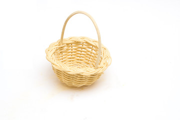 Fototapeta na wymiar An empty basket on a white background
