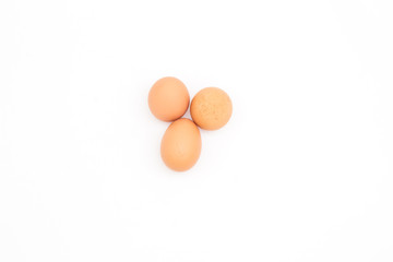 eggs on a white background