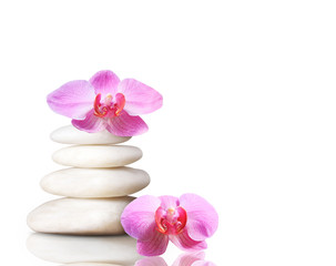 Obraz na płótnie Canvas spa concept massage stones