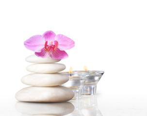 Fototapeta na wymiar spa concept massage stones