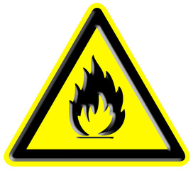 Flammable warning sign