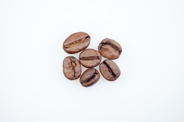 Brown roasted coffee beans