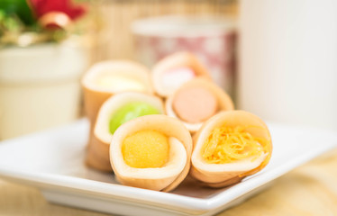 Tokyo Roll Ball pancake filling.