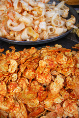 View of indian snacks on the streets of jodhpur.