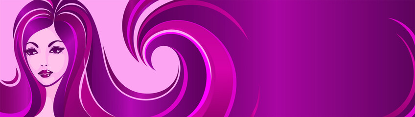 Banner template for beauty salon or advertising