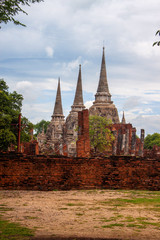Fototapeta premium Wat Phra Sri Sanphet Temple in Ayutthaya, Thailand