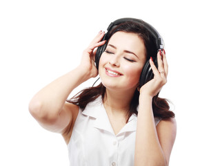 Fototapeta premium woman listening music