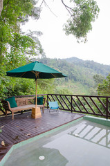 Swimmming Pool in a tropical resort
