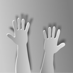 Obraz premium Nach oben gestreckte Hände