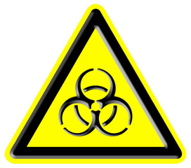 Biohazard symbol sign of biological threat alert