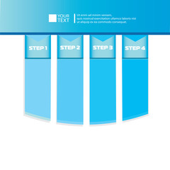 Vector Modern blue infographics numbered banners