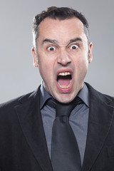 angry businessman at work