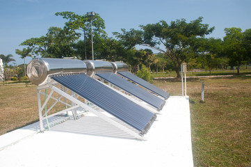 Solar glass for hot water systems.