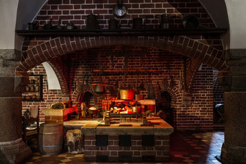 Historical kitchen in the old style