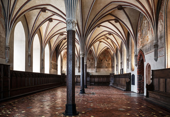 Gothic hall of the castle in Malbork.