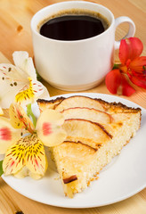 Apples pie on a plate