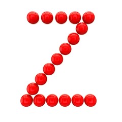 Letter "Z" from spheres