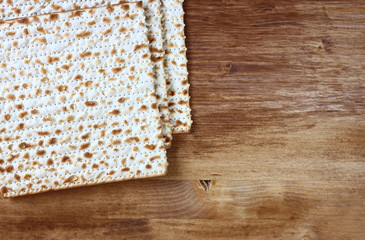passover background. wine and matzoh (jewish passover bread)