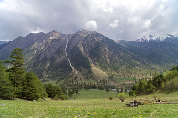 Mountain landscape in the Caucasus. 