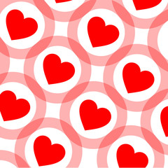 Background with red hearts