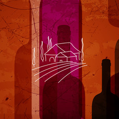 Vector Illustration of an Abstract Wine Background