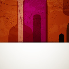 Vector Illustration of an Abstract Wine Background