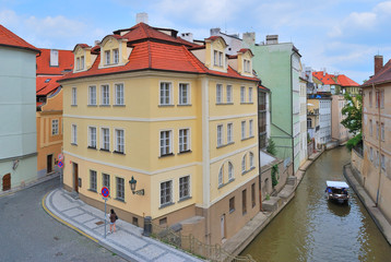 Fototapeta na wymiar Prague, river Certovka