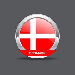 Obraz premium Denmark Vector Flag Icon