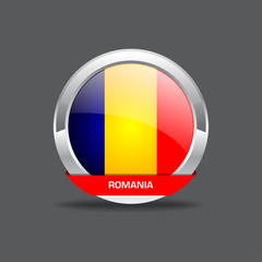 Fototapeta premium Romania Flag Vector Icon