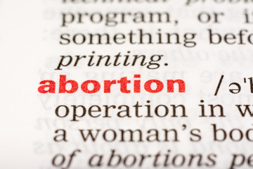 Abortion Word Definition In Dictionary Close Up