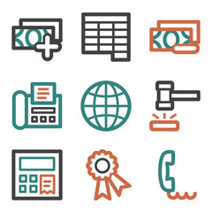Finance web icons, contour series