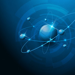 Molecules abstract technology background