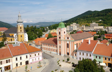 Fototapeta na wymiar The historic town center, Roznava, Slovakia