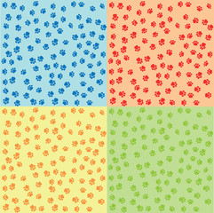 seamless background with traces of animals