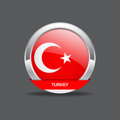 Obraz premium Turkey Flag Vector Icon