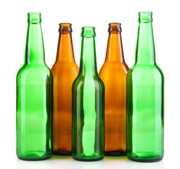 Glass bottles isolated on white