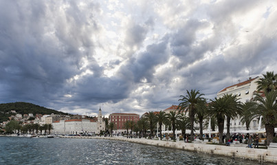 Fototapeta na wymiar Split Kroatien Hafen Panorama