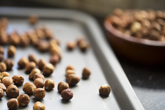Roasting Hazelnuts