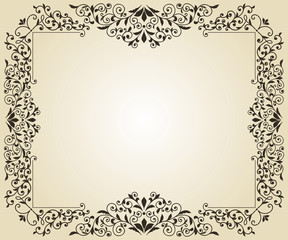 Vector floral frame