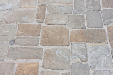 The stone pavement as the background