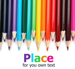 Color pencils isolated on white