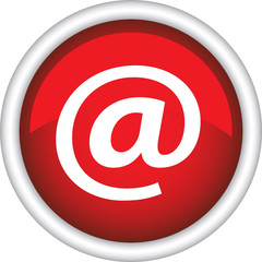 Круглая векторная иконка с изображением электронной почты