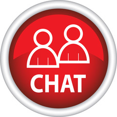 Круглый векторный знак с надписью Chat