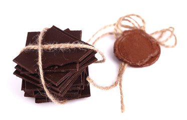 Chocolate  isolated on a white.