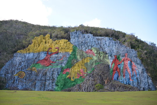 Giant rock painting, Vinales, Cuba