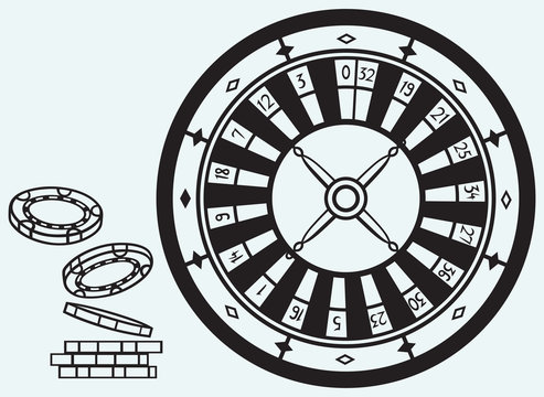 Vector American Roulette Wheel With Las Vegas Sign, Playing Cards And Dice  Royalty Free SVG, Cliparts, Vectors, and Stock Illustration. Image 32825772.