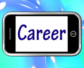 Career Smartphone Means Internet Job Or Employment Search