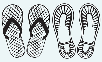 Trail boots and Flip Flop