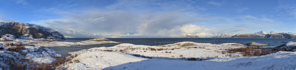 SOmmaroya island.Northern Norway.Big panorama.