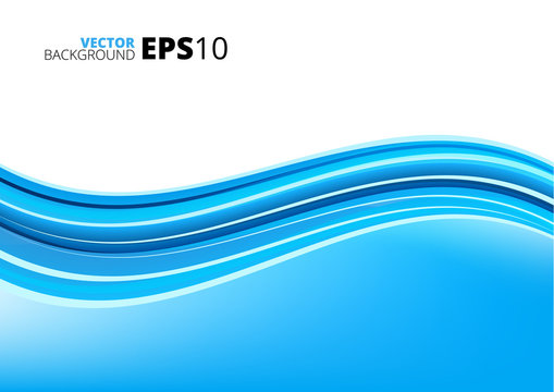 Blue and white waves package background